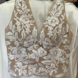 Jenny Yoo Anthropologie Marian Top Wedding Dress Separate Size 4